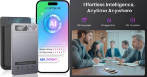 AI Voice Recorder Review 2026 featuring the YESTRYS AI Voice Recorder with GPT-4o transcription, AI noise cancellation, 64GB storage, 152-language support, and Bluetooth connectivity for meetings, lectures, interviews, and voice recording